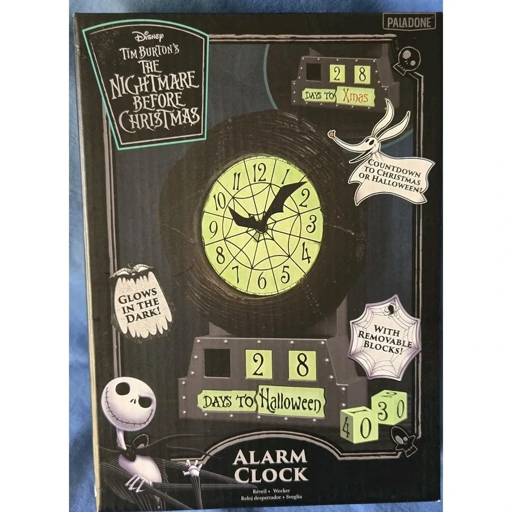 Disney Tim Burton's Nightmare Before Christmas Alarm Clock Halloween Countdown